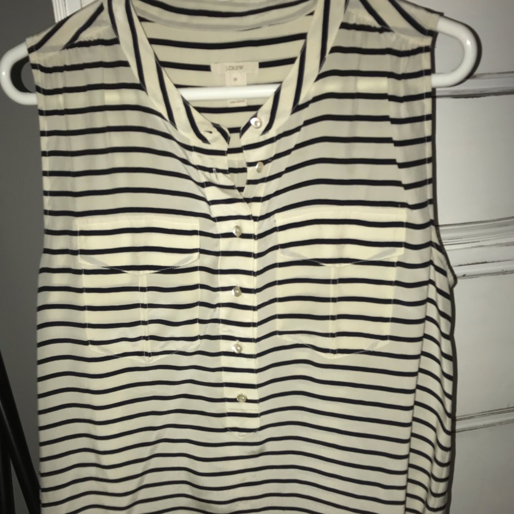 J Crew Silk Sleeveless Blouse